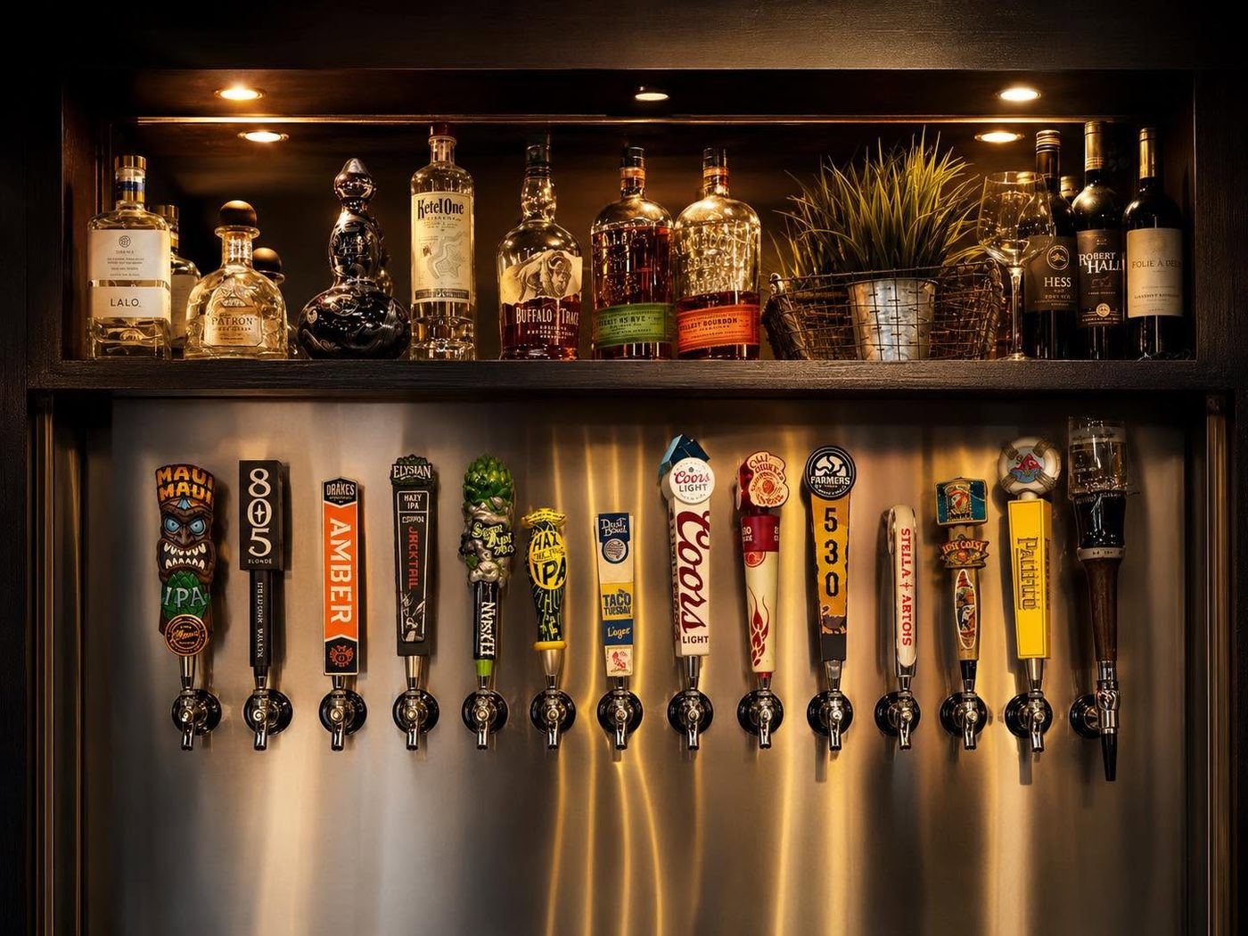 The tap wall and full bar